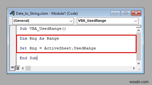 Excel で VBA の UsedRange プロパティを使用する方法 (4 つの方法)