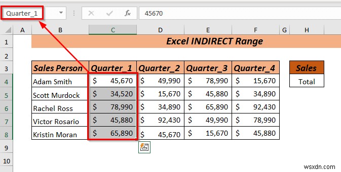 Excel の間接範囲の使用方法 (最も簡単な 8 つの方法)