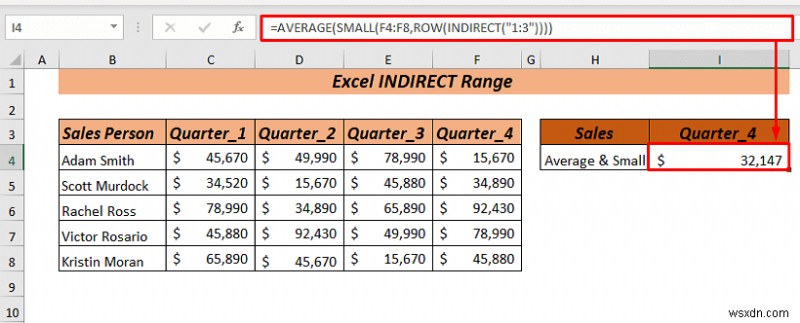 Excel の間接範囲の使用方法 (最も簡単な 8 つの方法)