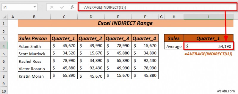 Excel の間接範囲の使用方法 (最も簡単な 8 つの方法)