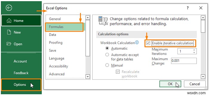Excel で循環参照を許可する方法 (2 つの適切な用途)