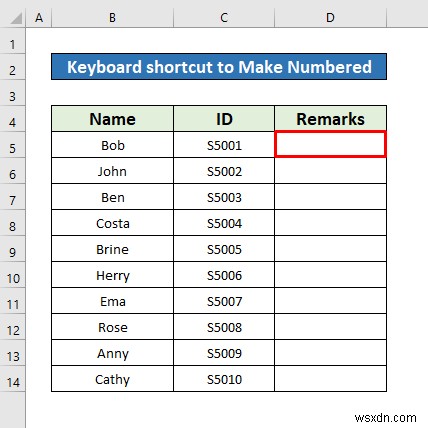 Excel で番号付きリストを作成する方法 (8 つの方法)