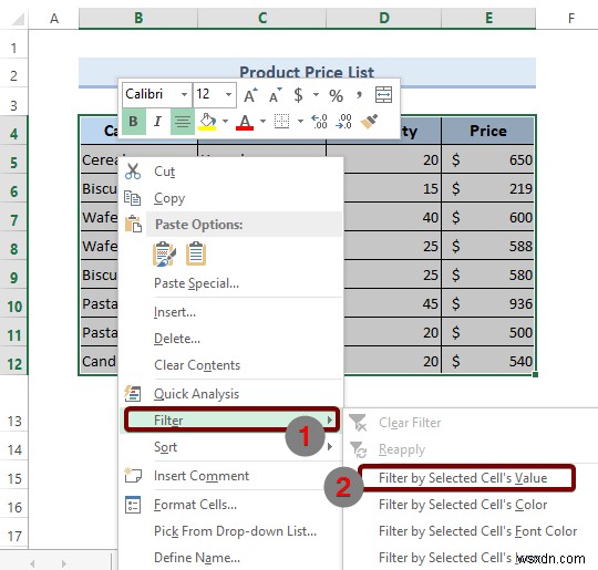 Excel でフィルターを追加する方法 (4 つの方法)