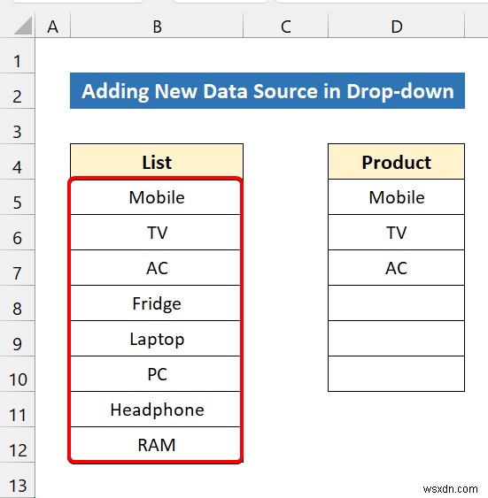 データ検証用の Excel ドロップダウン リストの作成方法 (8 つの方法)
