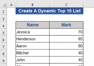 Excel で動的なトップ 10 リストを作成する方法 (8 つの方法)