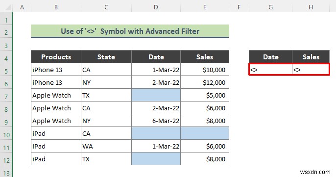 高度なフィルタを使用して Excel で空白セルを除外する方法 (3 つの簡単なトリック)