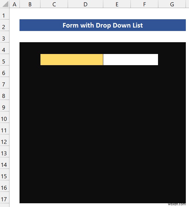 Excel でドロップダウン リストを含むフォームを作成する方法