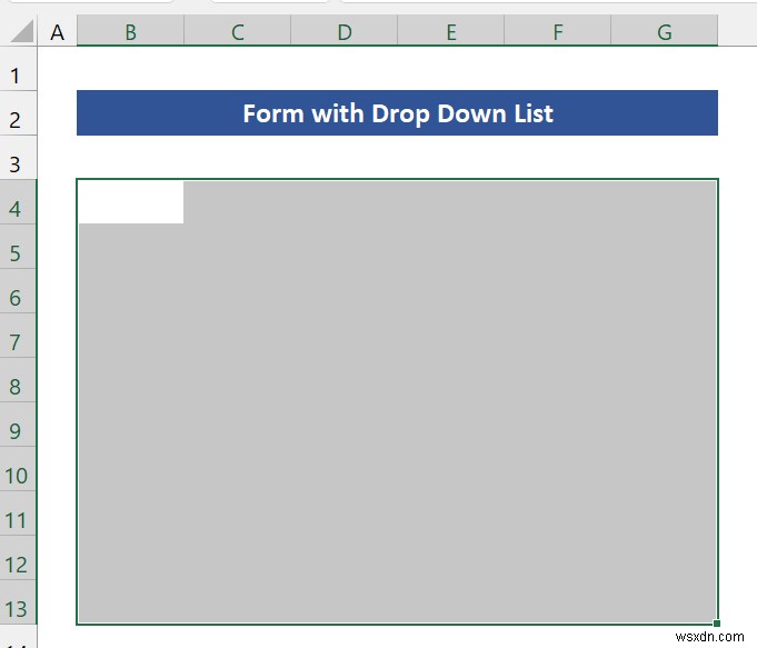 Excel でドロップダウン リストを含むフォームを作成する方法