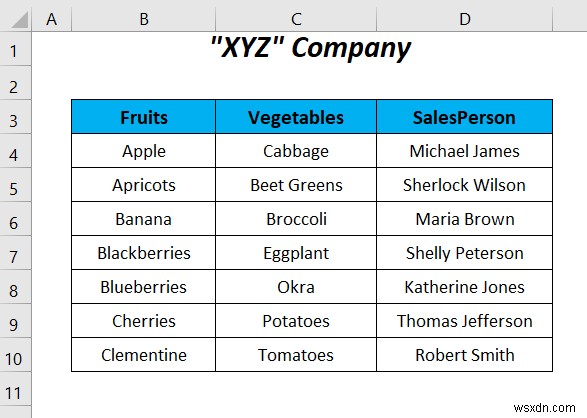 Excel の VBA でデータ検証リストに名前付き範囲を使用する方法