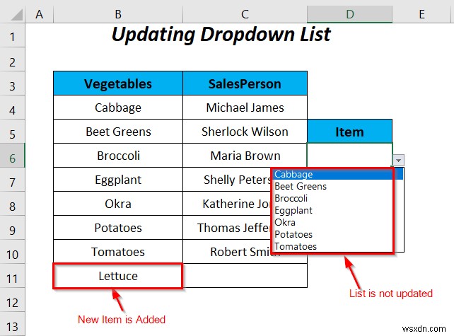 Excel の VBA でデータ検証リストに名前付き範囲を使用する方法