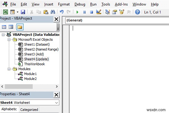 Excel の VBA でデータ検証リストに名前付き範囲を使用する方法