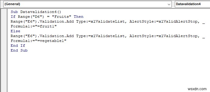 Excel の VBA でデータ検証リストに名前付き範囲を使用する方法