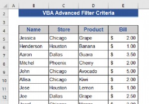 高度なフィルタ基準を使用した Excel VBA の例 (6 ケース)