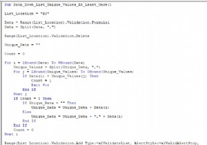 Excel VBAでドロップダウンリストから重複を削除し一意の値だけを残す完全ガイド