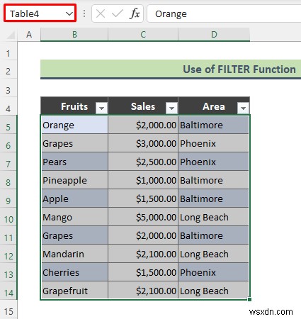 フィルタを使用した Excel データ検証ドロップダウン リスト (2 つの例)