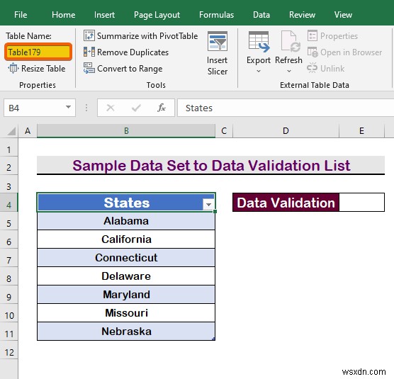 Excel で表からデータ検証リストを作成する方法 (3 つの方法)