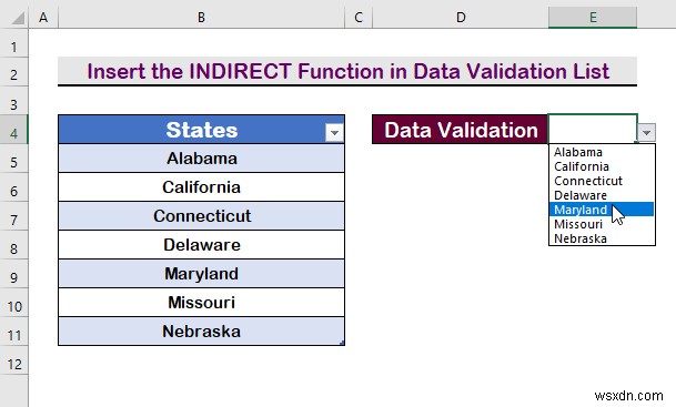 Excel で表からデータ検証リストを作成する方法 (3 つの方法)