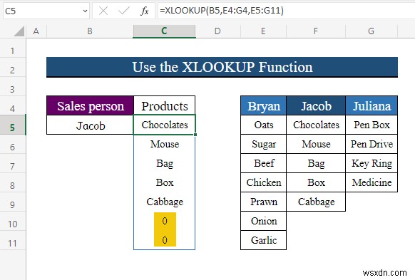 Excelでセル値に基づいてドロップダウンリストを変更する方法（2つの方法） 