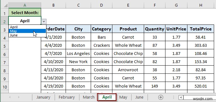 Excel で別のシートへのドロップダウン リスト ハイパーリンクを作成する方法