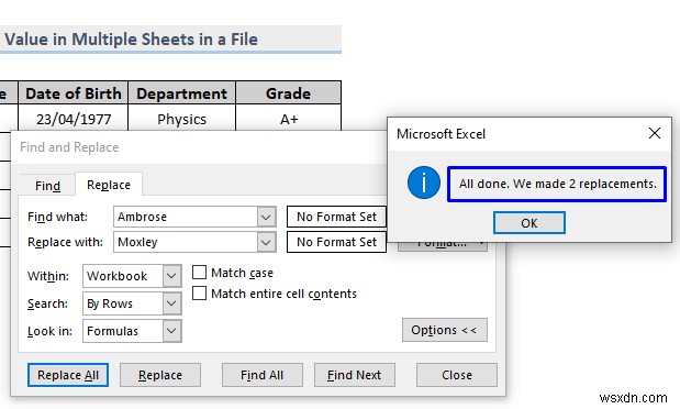 複数の Excel ファイルの値を検索して置換する方法 (3 つの方法)