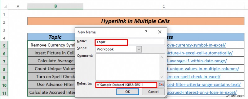 Excel で複数のセルをハイパーリンクする方法 (3 つの方法)