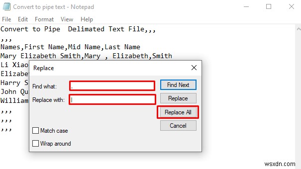 パイプ区切り文字を使用して Excel をテキスト ファイルに変換する方法 (2 つの方法)