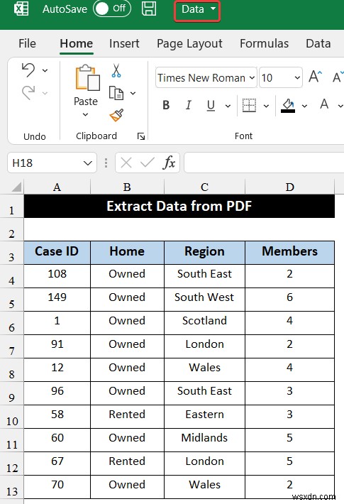 PDF から Excel にデータを抽出する方法 (4 つの適切な方法)