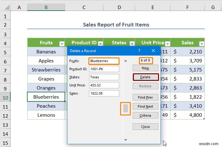 Excel でフォームを使用してデータベースを作成する方法