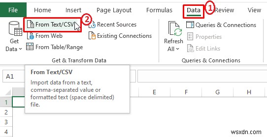 CSV を Excel の既存のシートにインポートする方法 (5 つの方法)