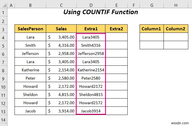 Excel で重複する行を列に置き換える方法 (4 つの方法)