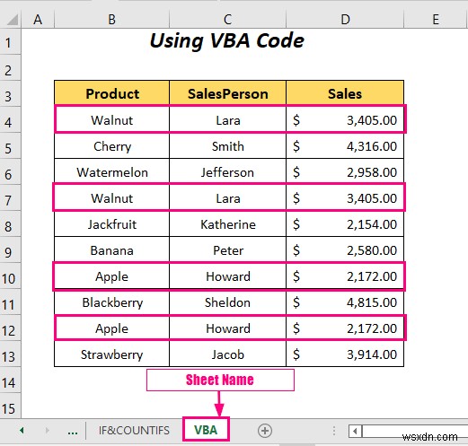 Excel で重複する行を列に置き換える方法 (4 つの方法)