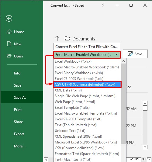 Excel ファイルをカンマ区切りのテキスト ファイルに変換する方法 (3 つの方法)
