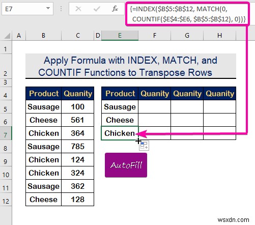 Excel で基準に基づいて行を列に転置する方法 (2 つの方法)