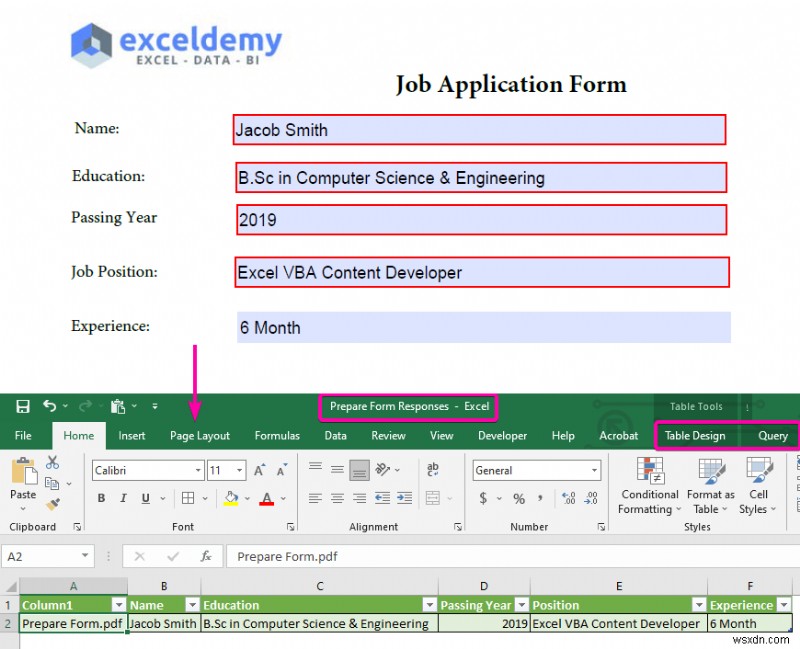 PDF フォームを Excel データベースにリンクする方法 (簡単な手順)