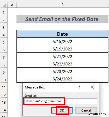 日付に基づいて Excel から電子メールを自動的に送信する方法