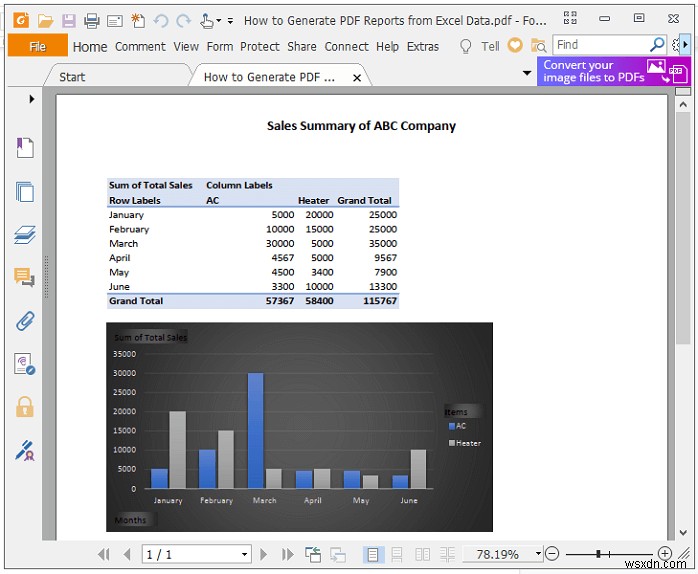 Excel データから PDF レポートを生成する方法 (4 つの簡単な方法)