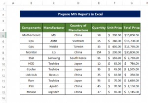 Excel で MIS レポートを作成する方法 (2 つの適切な例)