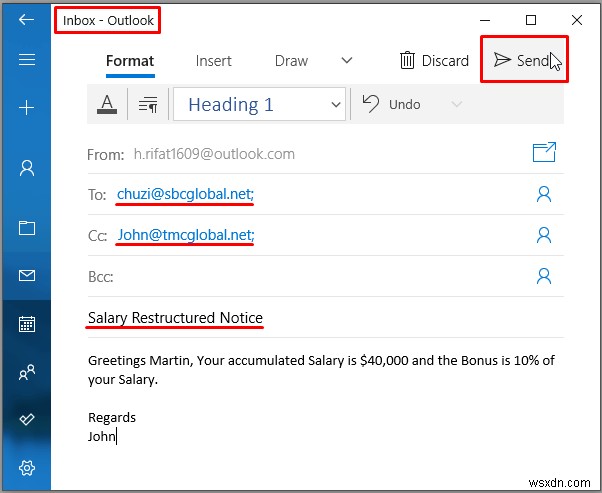 Excel から Outlook に自動メールを送信する方法 (4 つの方法)
