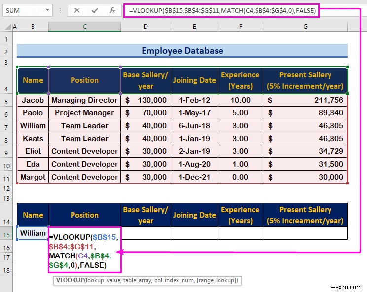 Excel で従業員データベースを作成する方法 (簡単な手順)