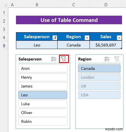 Excel でピボット テーブルを使用せずにスライサーを挿入する方法