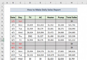 Excel で日次売上レポートを作成する方法 (簡単な手順付き)