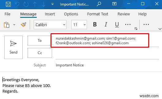 Excel スプレッドシートから複数のメールを送信する方法 (2 つの簡単な方法)