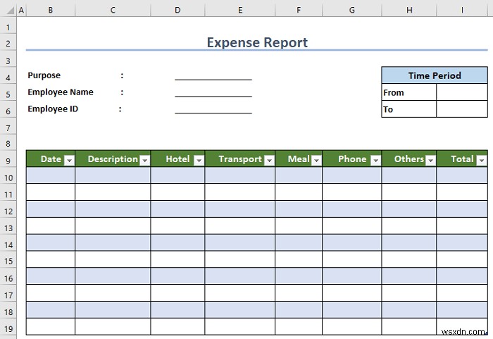Excel で経費レポートを作成する方法 (簡単な手順)