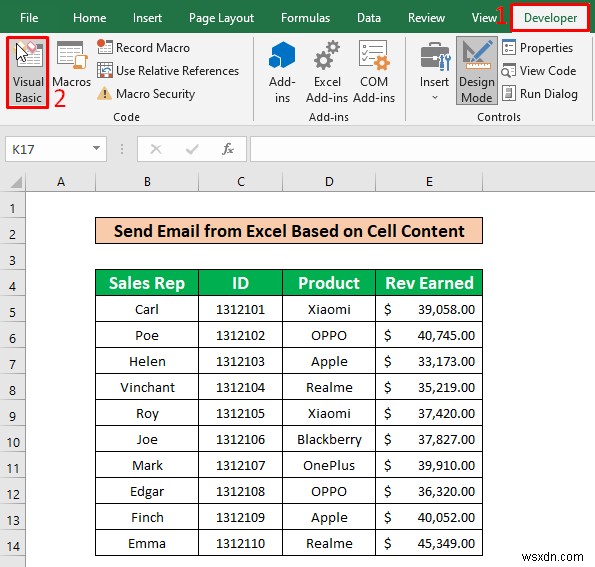 セルの内容に基づいて Excel から電子メールを自動送信する (2 つの方法)