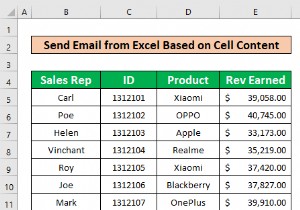 セルの内容に基づいて Excel から電子メールを自動送信する (2 つの方法)