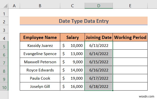 Excel でのデータ入力の種類 (簡単な概要)