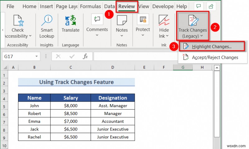 Excel で変更者を確認する方法 (6 つの簡単な方法)