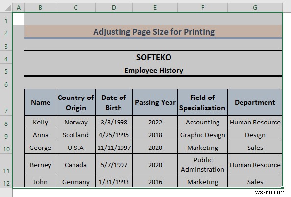 Excel で印刷用にページ サイズを調整する方法 (6 つの簡単なコツ)