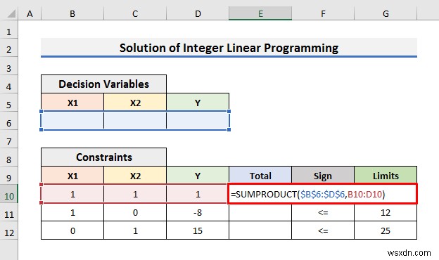 Excel で整数線形計画法を解く方法 (簡単な手順で)