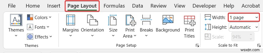 Excel ですべての列を 1 ページに収める方法 (5 つの簡単な方法)